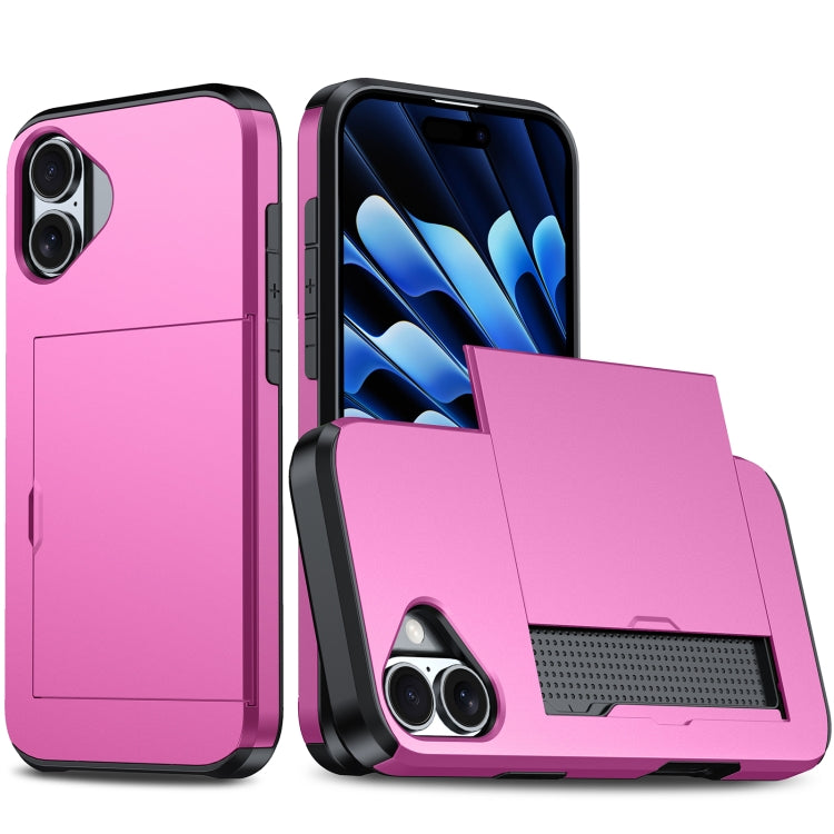 Shockproof Armor Case With Card Slot For iPhone 16 Plus And iPhone 16
