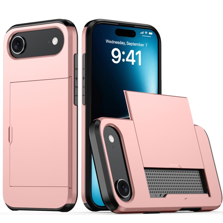 Shockproof Armor Phone Case with Card Slot, For iPhone 17, For iPhone Air