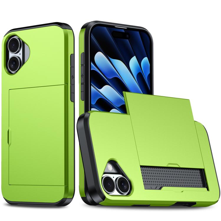 Shockproof Armor Phone Case with Card Slot, For iPhone 17 Pro, For iPhone 17