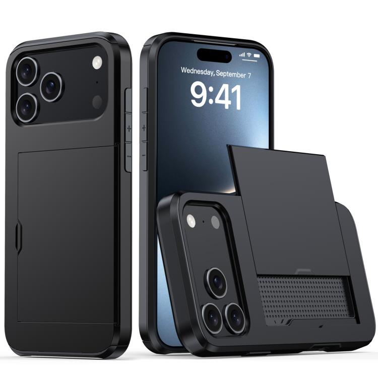 Shockproof Armor Phone Case with Card Slot, For iPhone 18, For iPhone 18 Pro