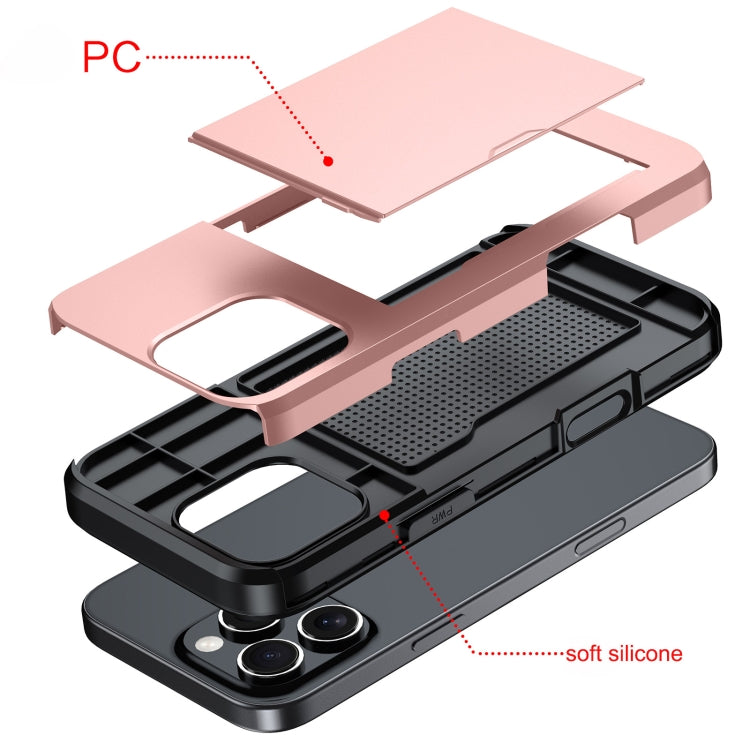 Shockproof Armor Case With Card Slot For iPhone 16 Plus And iPhone 16