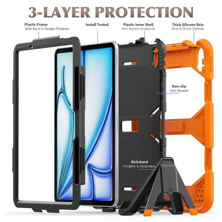 Colorful Silicone Heavy Duty Hybrid PC Tablet Case, For iPad Air 11 2026 / 2025 / 2024, For iPad Pro 11 2025 / 2024