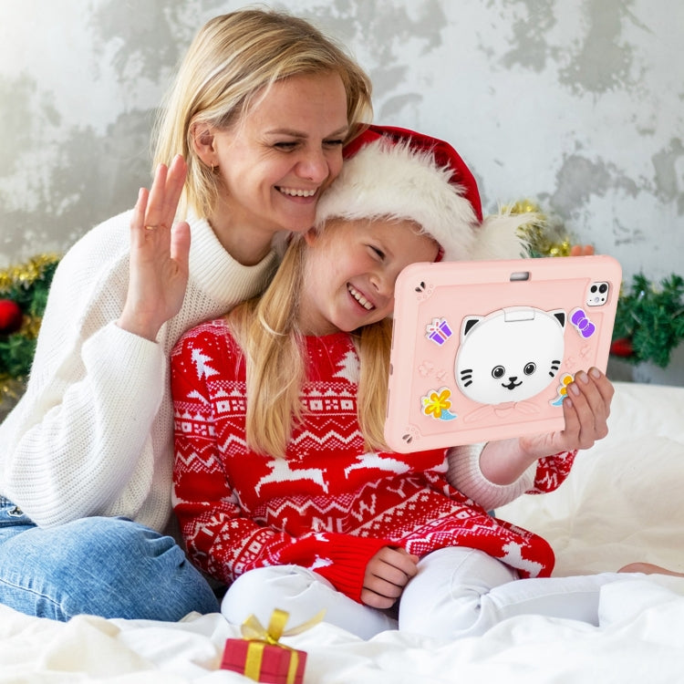 Cat Holder Silicone Hybrid PC Tablet Case with Strap, For iPad Pro 11 2025 / 2024, For iPad Air 11 2025 / 2024, For iPad 10.2 2021 / 2020 / 2019