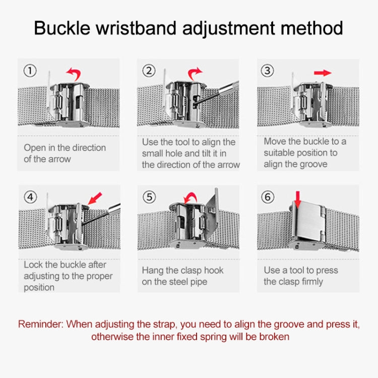 For Xiaomi Mi Band 4 / 3 Milanese Metal Replacement Strap Watchband, Silver, Black, Rose Gold, Rose Pink