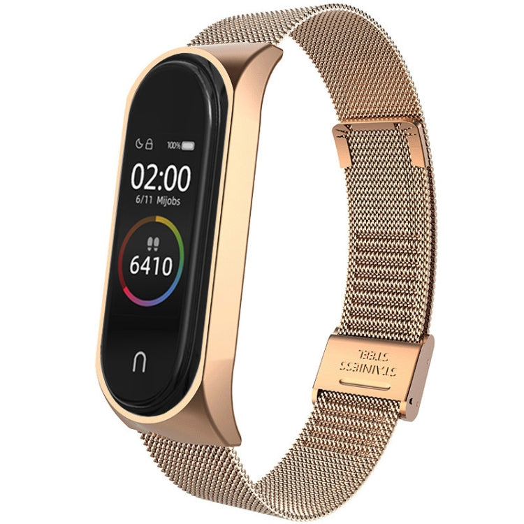 For Xiaomi Mi Band 4 / 3 Milanese Metal Replacement Strap Watchband, Silver, Black, Rose Gold, Rose Pink