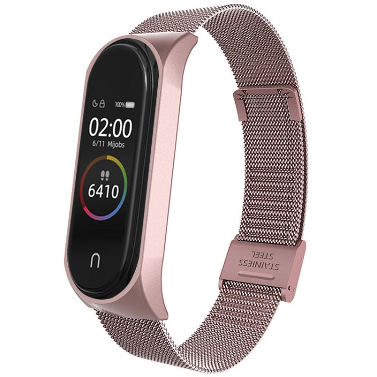 For Xiaomi Mi Band 4 / 3 Milanese Metal Replacement Strap Watchband, Silver, Black, Rose Gold, Rose Pink