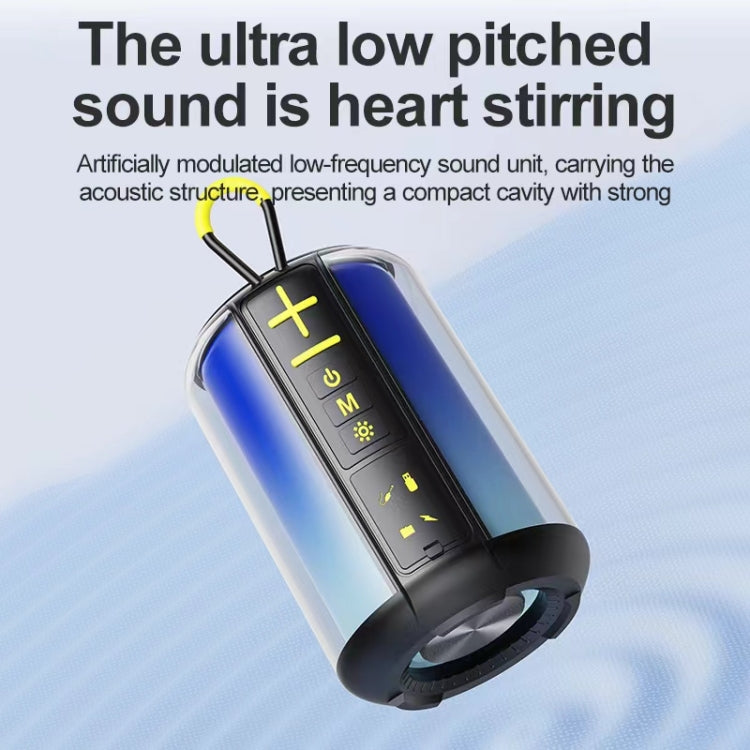 AEC S16 Portable LED Light Rainbow RGB Bluetooth Wireless TWS Speaker, S16