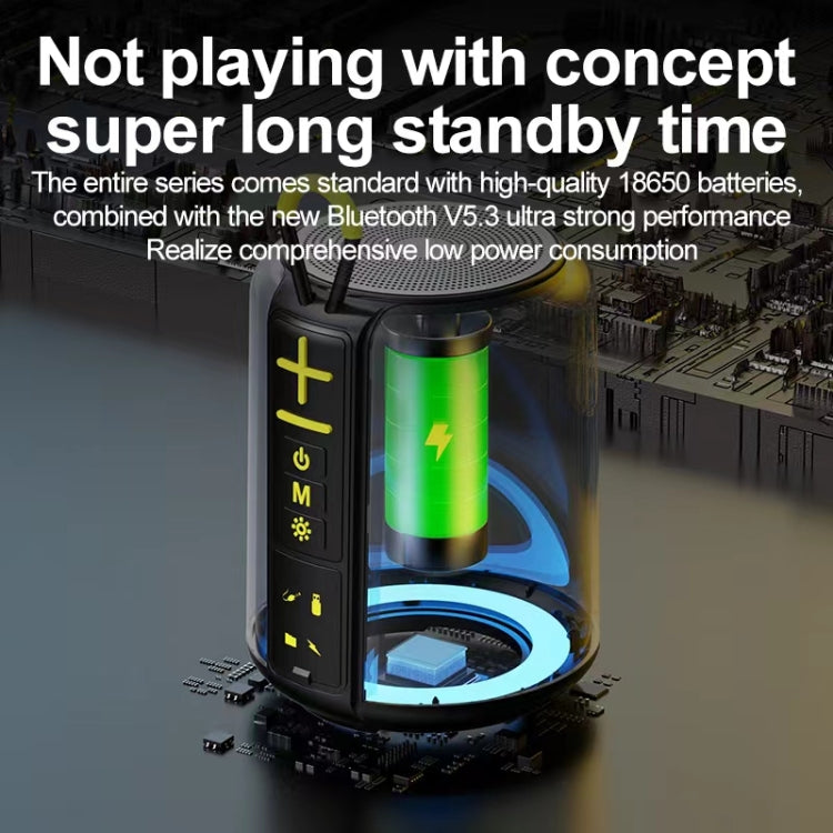 AEC S16 Portable LED Light Rainbow RGB Bluetooth Wireless TWS Speaker, S16