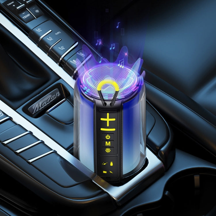 AEC S16 Portable LED Light Rainbow RGB Bluetooth Wireless TWS Speaker, S16