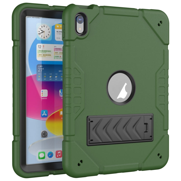 Armor Holder Silicone Hybrid PC Tablet Case, For iPad 10th Gen 10.9 2022, For iPad Pro 11 2022 / 2021 / 2020