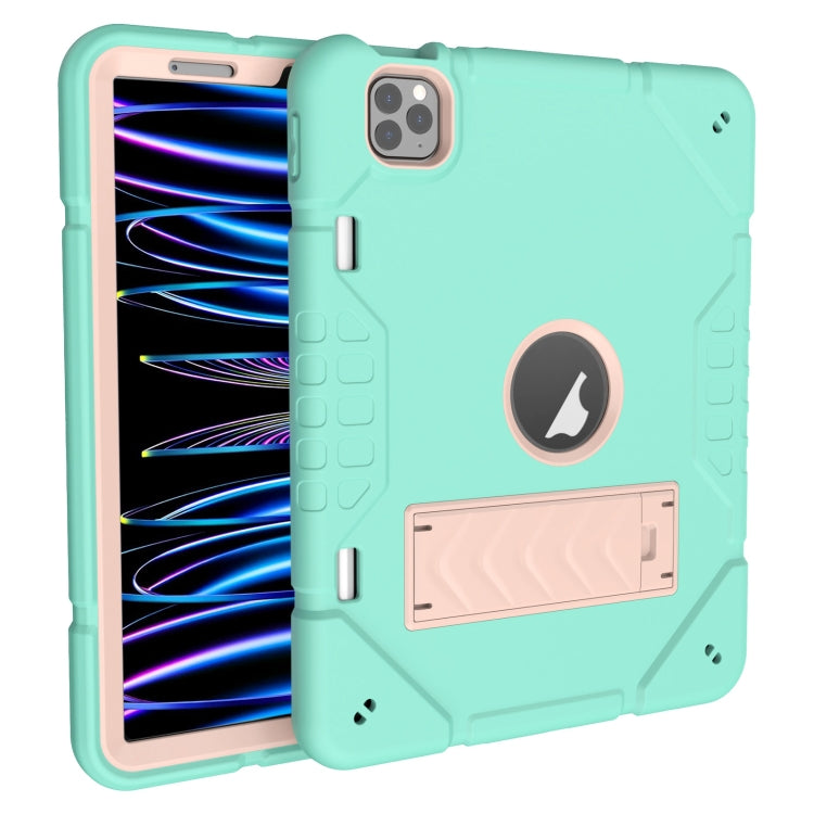 Armor Holder Silicone Hybrid PC Tablet Case, For iPad 10th Gen 10.9 2022, For iPad Pro 11 2022 / 2021 / 2020