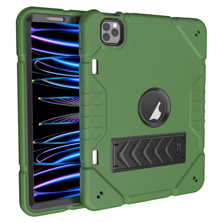 Armor Holder Silicone Hybrid PC Tablet Case, For iPad 10th Gen 10.9 2022, For iPad Pro 11 2022 / 2021 / 2020