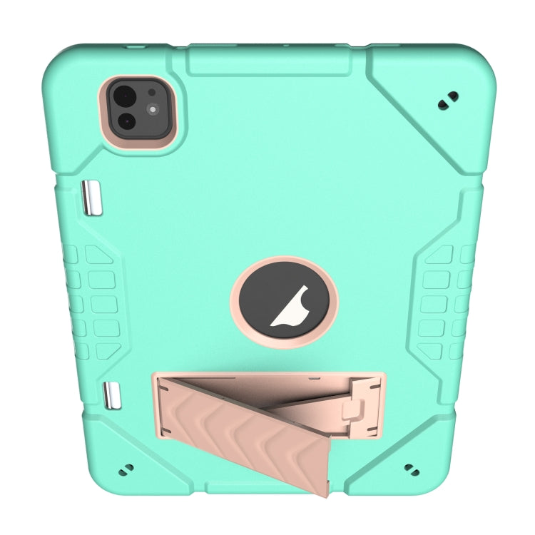 Armor Holder Silicone Hybrid PC Tablet Case, For iPad Pro 11 2025 / 2024, For iPad 10th Gen 10.9 2022