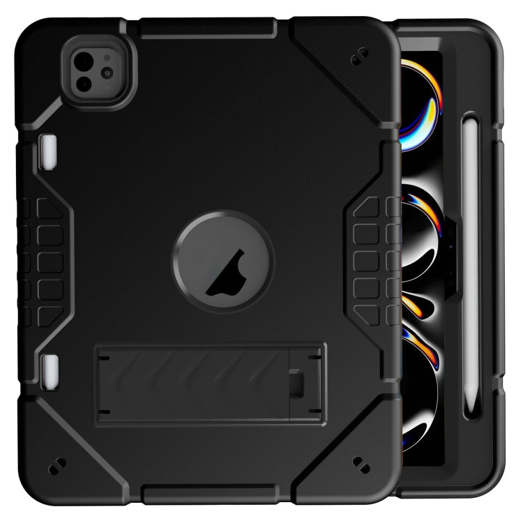 Armor Holder Silicone Hybrid PC Tablet Case, For iPad Pro 11 2025 / 2024, For iPad 10th Gen 10.9 2022