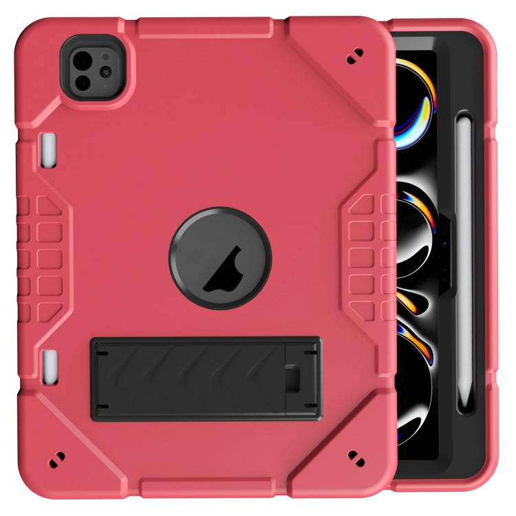 Armor Holder Silicone Hybrid PC Tablet Case, For iPad Air 11 2026 / 2025 / 2024, For iPad Pro 11 2025 / 2024