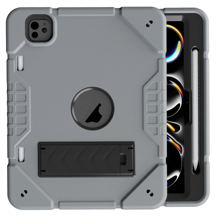 Armor Holder Silicone Hybrid PC Tablet Case, For iPad Pro 11 2025 / 2024, For iPad 10th Gen 10.9 2022