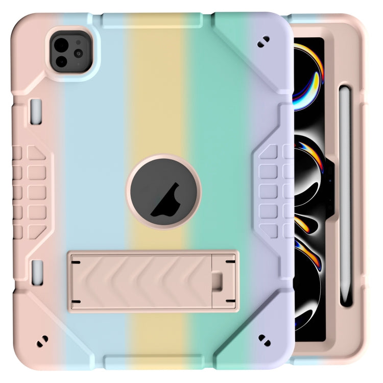 Armor Holder Silicone Hybrid PC Tablet Case, For iPad Pro 11 2025 / 2024, For iPad 10th Gen 10.9 2022