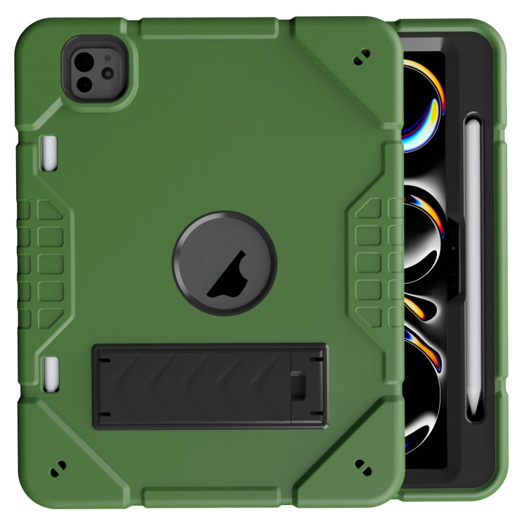 Armor Holder Silicone Hybrid PC Tablet Case, For iPad Pro 11 2025 / 2024, For iPad 10th Gen 10.9 2022