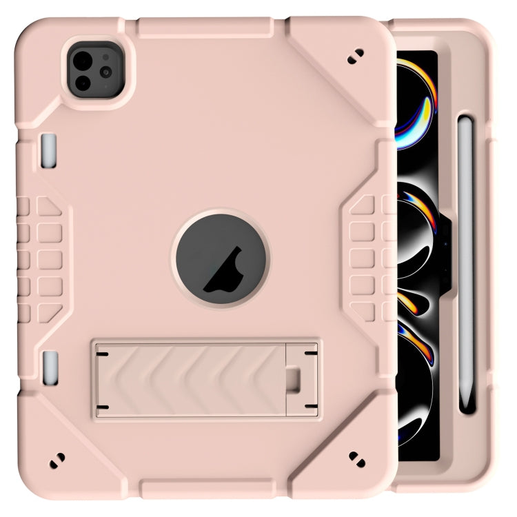 Armor Holder Silicone Hybrid PC Tablet Case, For iPad Pro 11 2025 / 2024, For iPad 10th Gen 10.9 2022