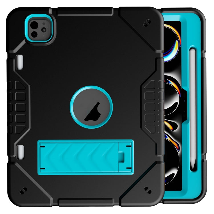 Armor Holder Silicone Hybrid PC Tablet Case, For iPad Pro 11 2025 / 2024, For iPad 10th Gen 10.9 2022