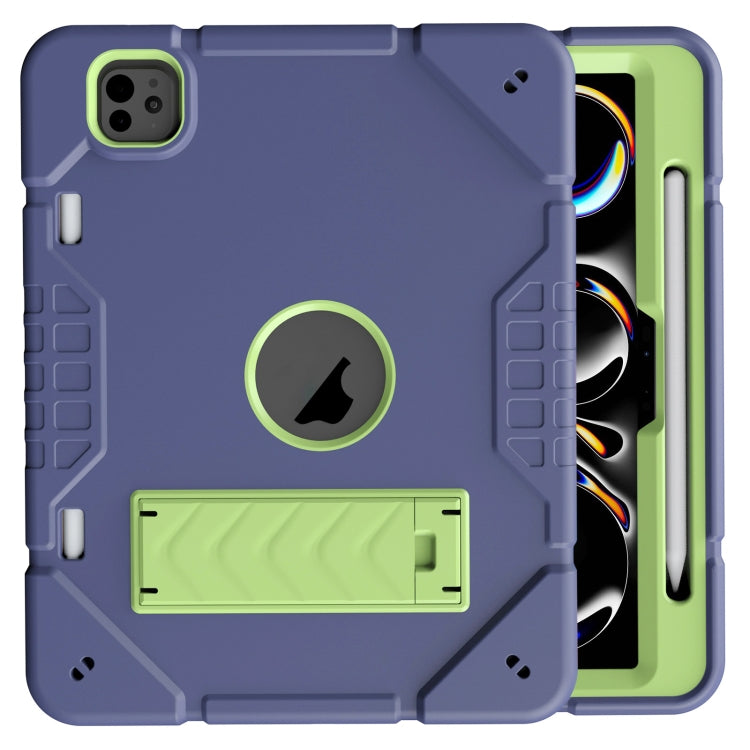 Armor Holder Silicone Hybrid PC Tablet Case, For iPad Pro 11 2025 / 2024, For iPad 10th Gen 10.9 2022