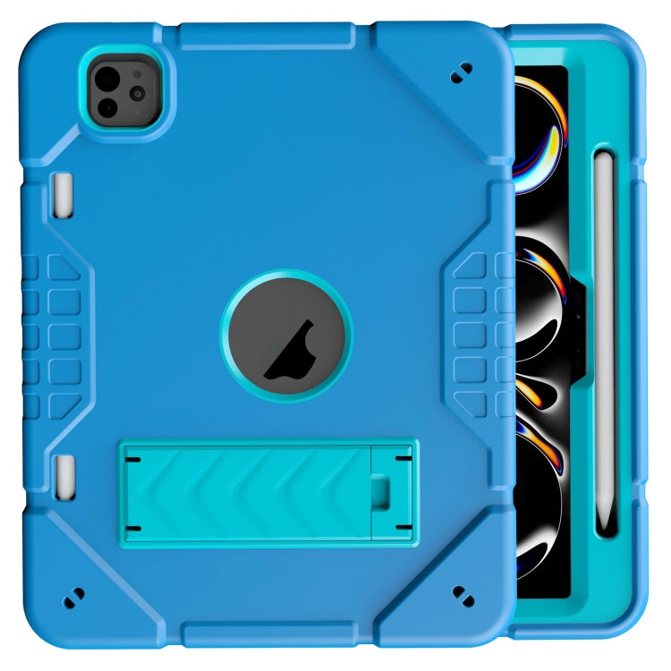 Armor Holder Silicone Hybrid PC Tablet Case, For iPad Pro 11 2025 / 2024, For iPad 10th Gen 10.9 2022