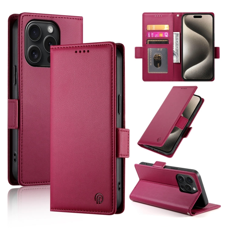 Side Buckle Magnetic Frosted Leather Phone Case
