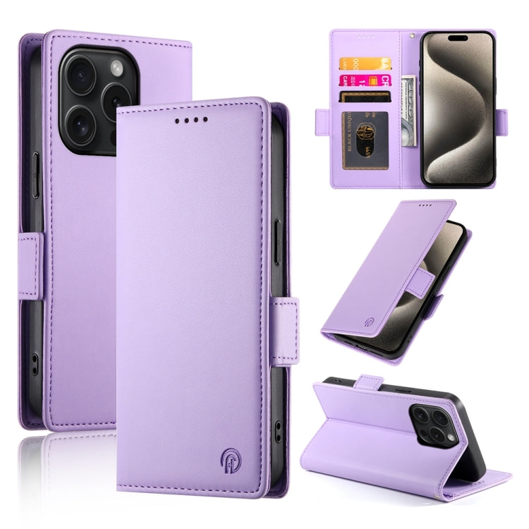 Side Buckle Magnetic Frosted Leather Phone Case