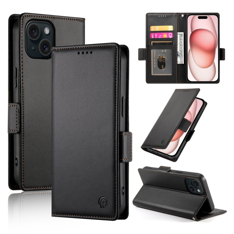 Side Buckle Magnetic Frosted Leather Phone Case