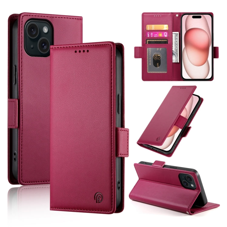 Side Buckle Magnetic Frosted Leather Phone Case