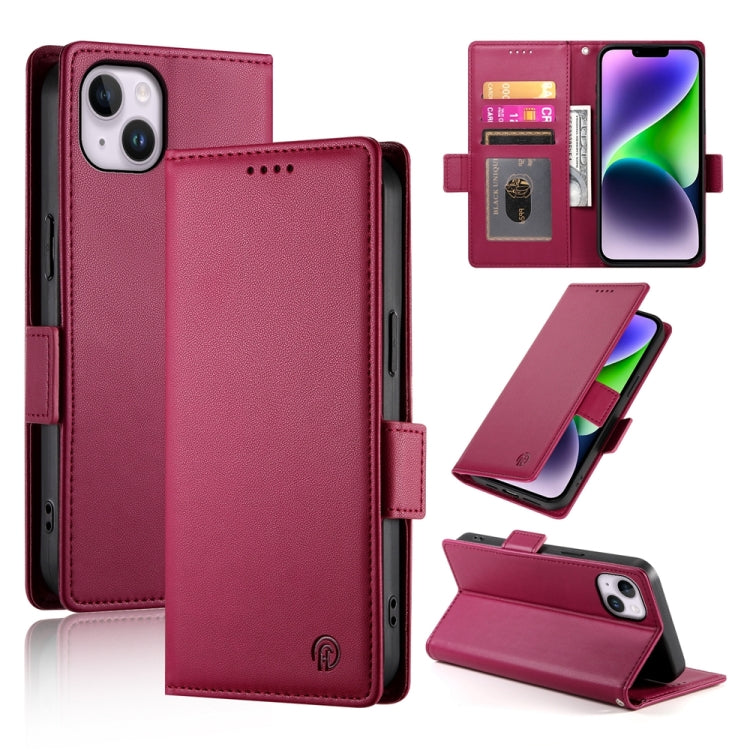 Side Buckle Magnetic Frosted Leather Phone Case