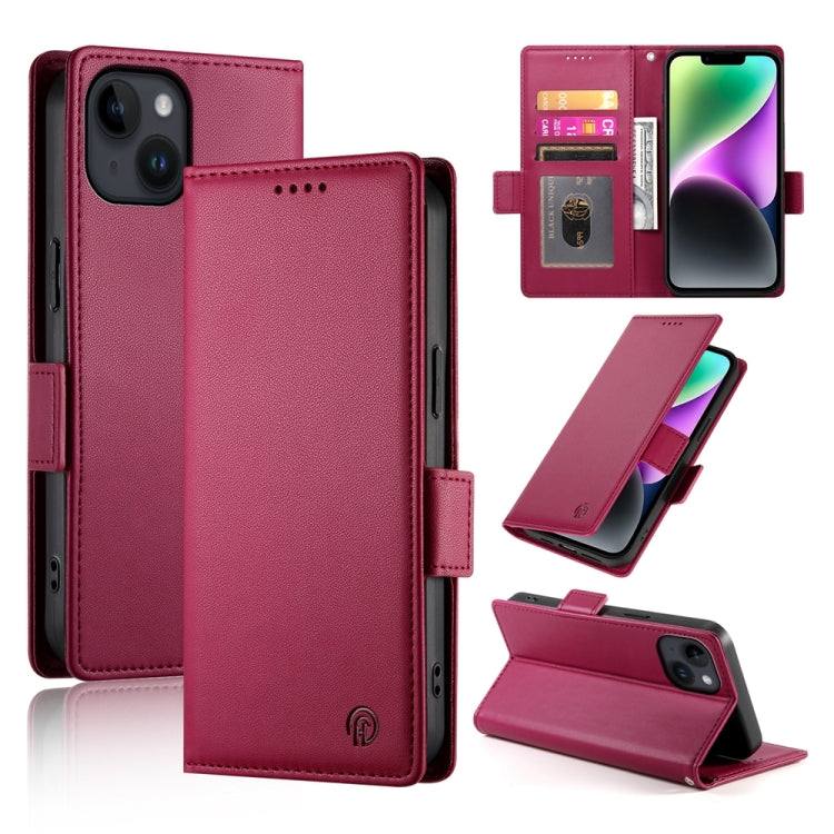 Side Buckle Magnetic Frosted Leather Phone Case