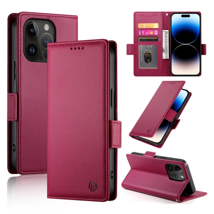 Side Buckle Magnetic Frosted Leather Phone Case