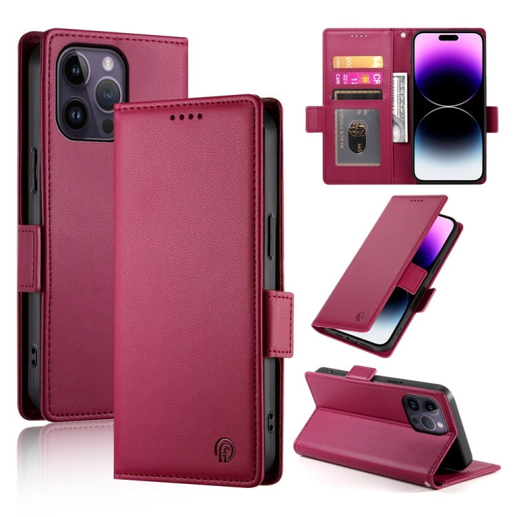 Side Buckle Magnetic Frosted Leather Phone Case