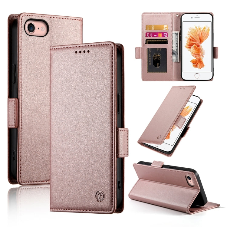 Side Buckle Magnetic Frosted Leather Phone Case