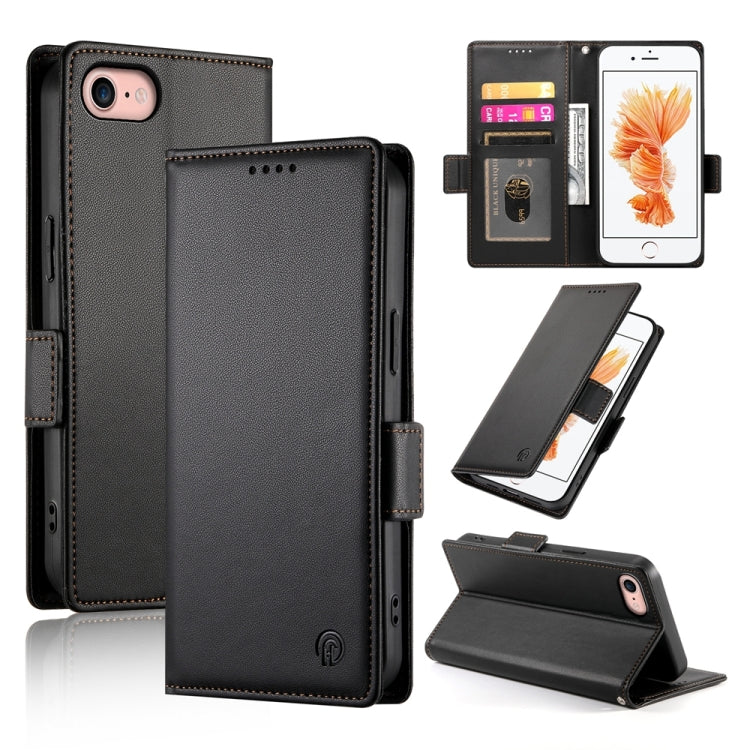 Side Buckle Magnetic Frosted Leather Phone Case