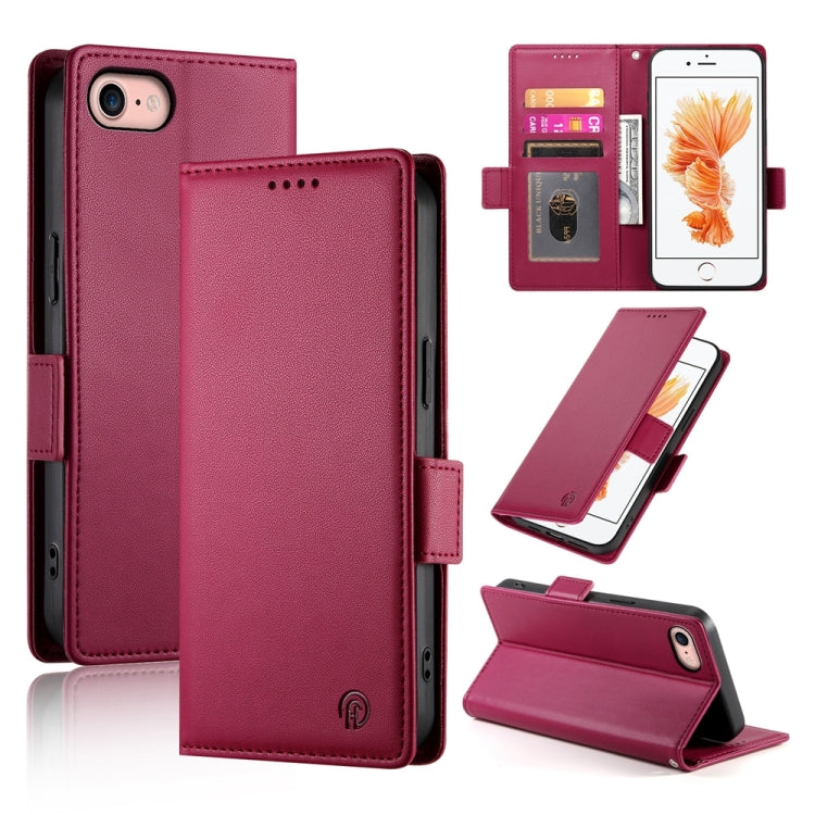 Side Buckle Magnetic Frosted Leather Phone Case