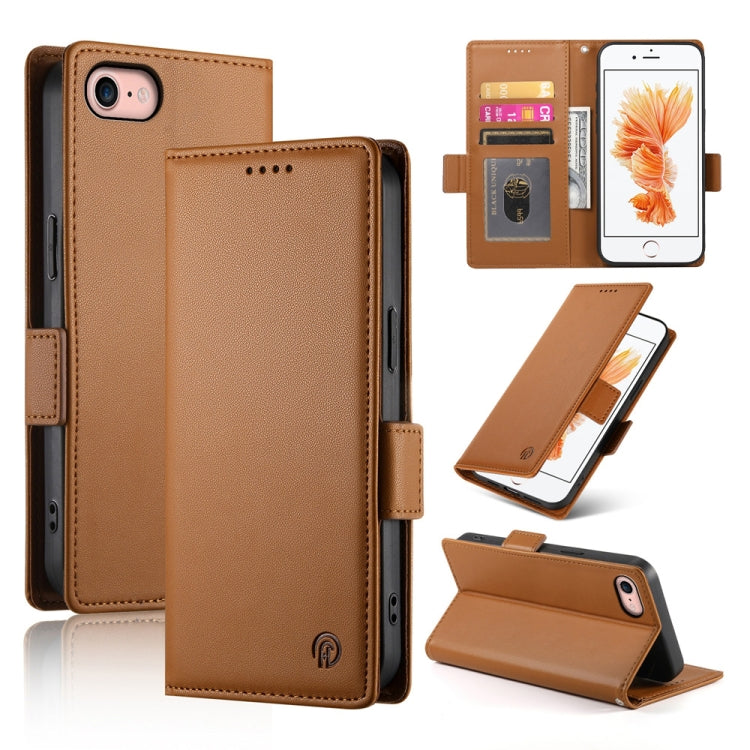 Side Buckle Magnetic Frosted Leather Phone Case