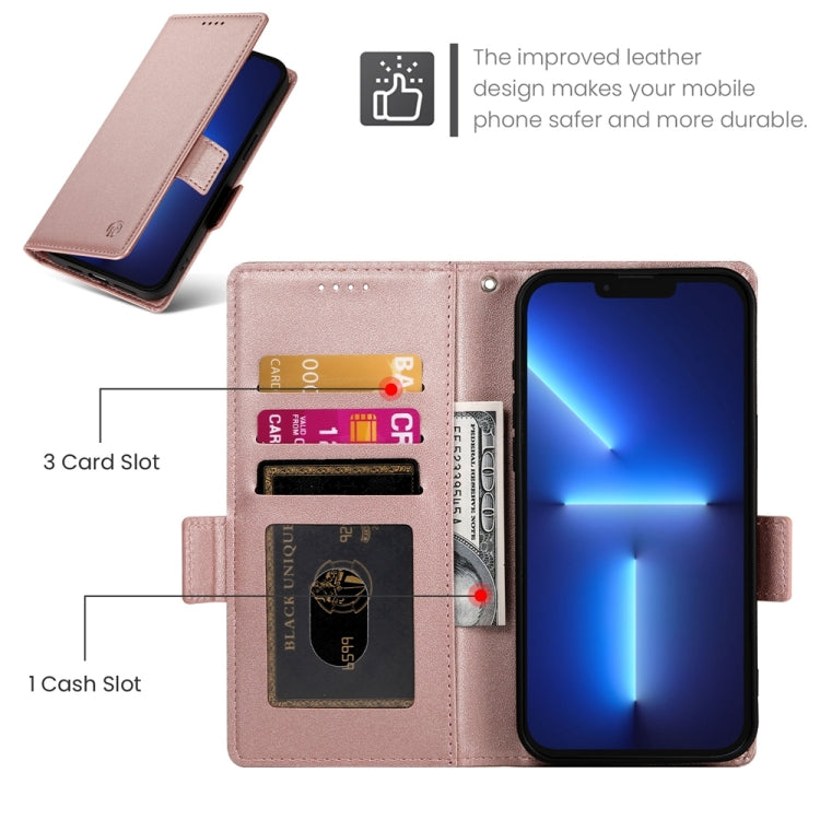 Side Buckle Magnetic Frosted Leather Phone Case