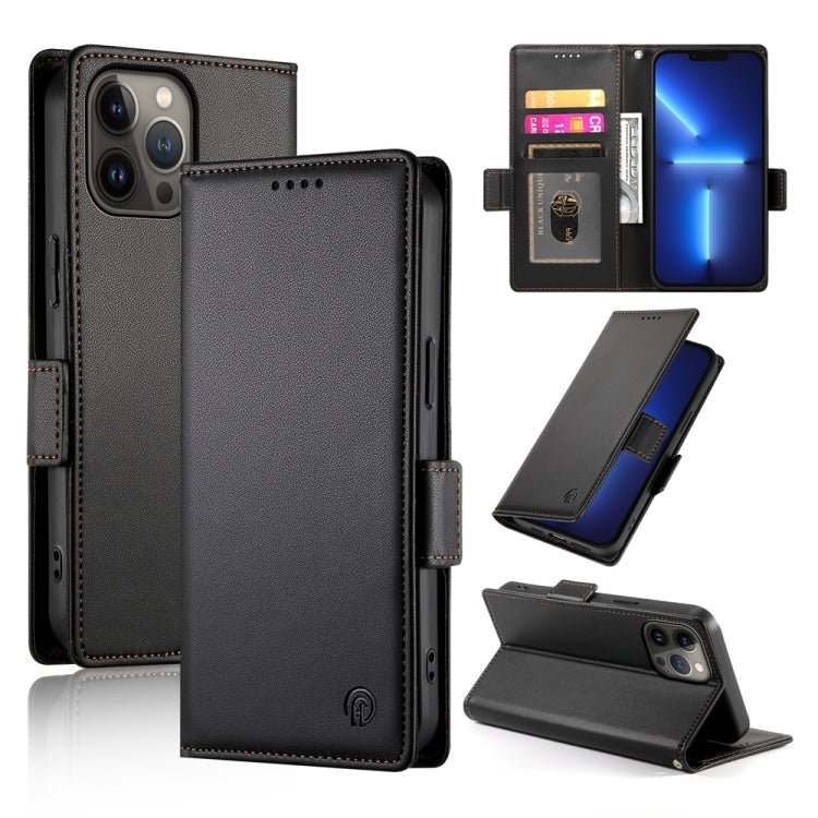 Side Buckle Magnetic Frosted Leather Phone Case
