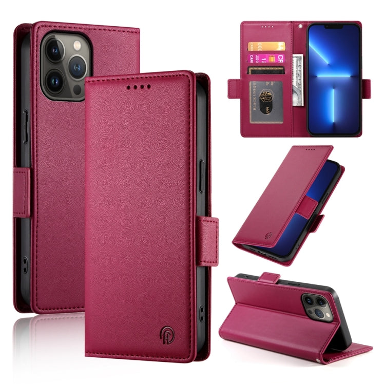 Side Buckle Magnetic Frosted Leather Phone Case