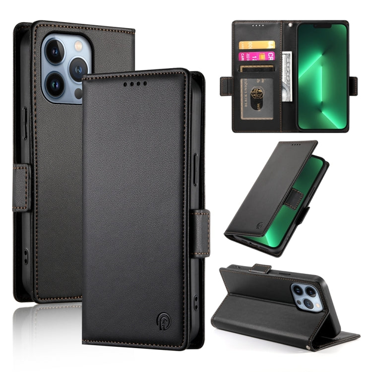 Side Buckle Magnetic Frosted Leather Phone Case