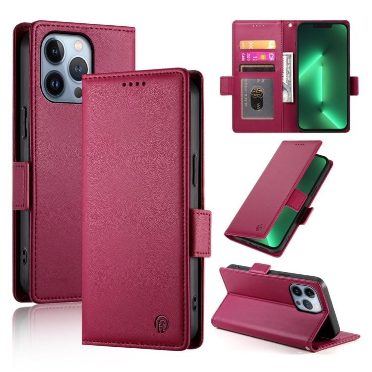 Side Buckle Magnetic Frosted Leather Phone Case