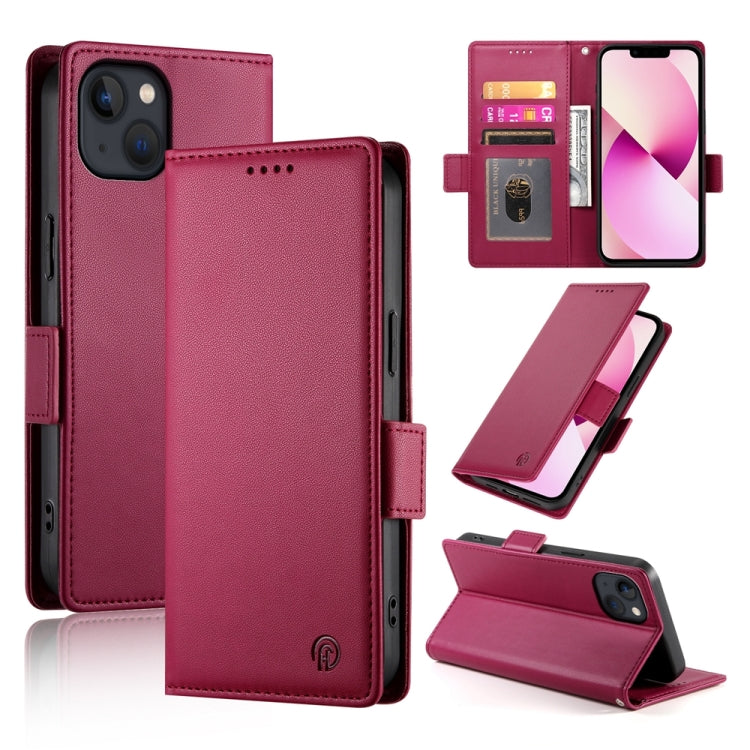 Side Buckle Magnetic Frosted Leather Phone Case
