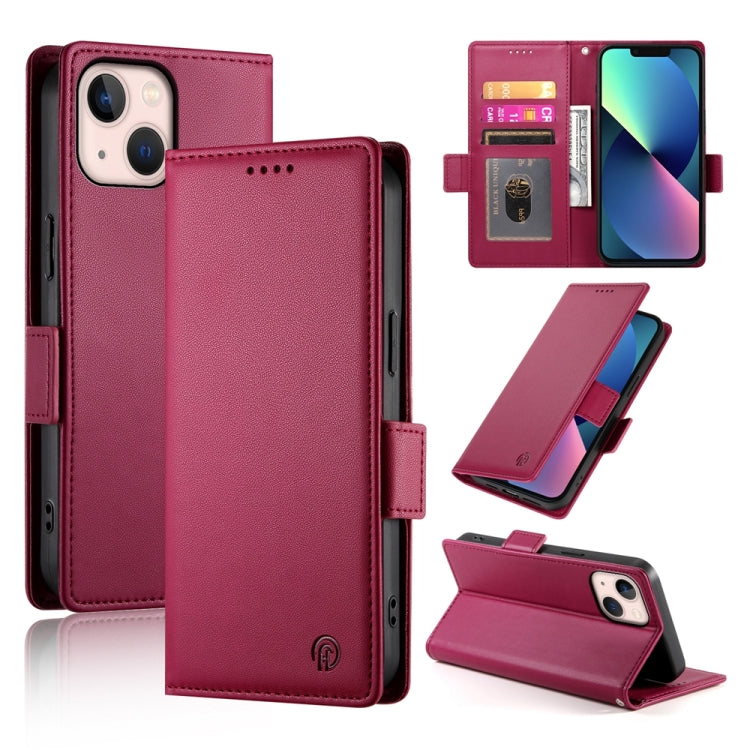 Side Buckle Magnetic Frosted Leather Phone Case