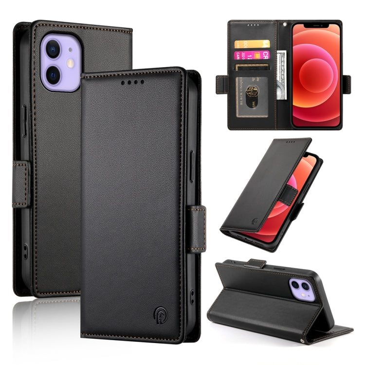 Side Buckle Magnetic Frosted Leather Phone Case