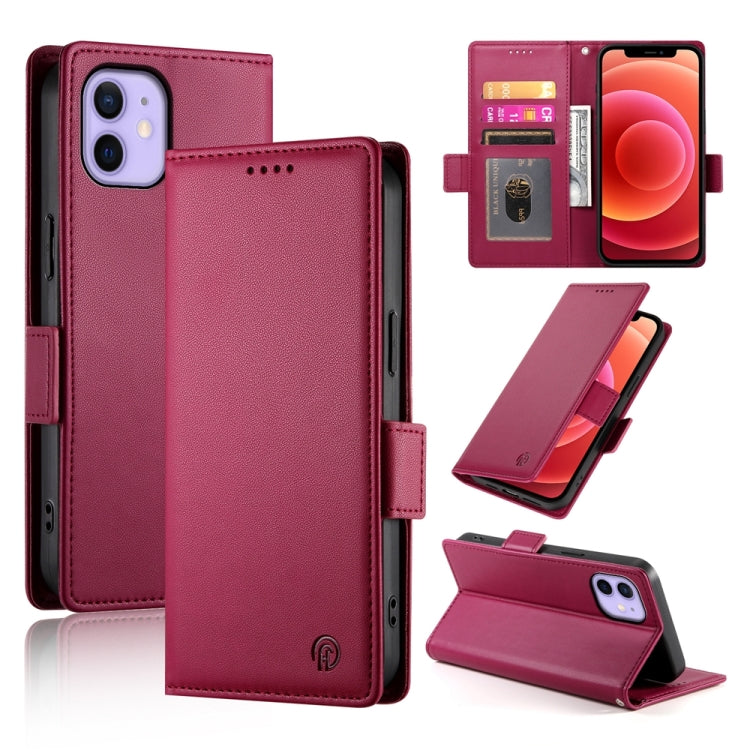Side Buckle Magnetic Frosted Leather Phone Case