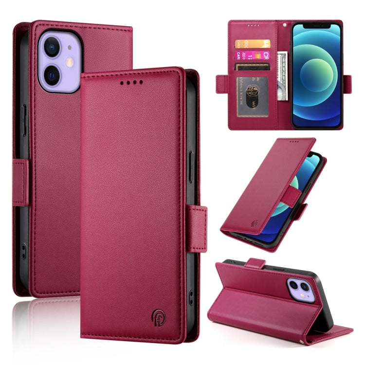 Side Buckle Magnetic Frosted Leather Phone Case