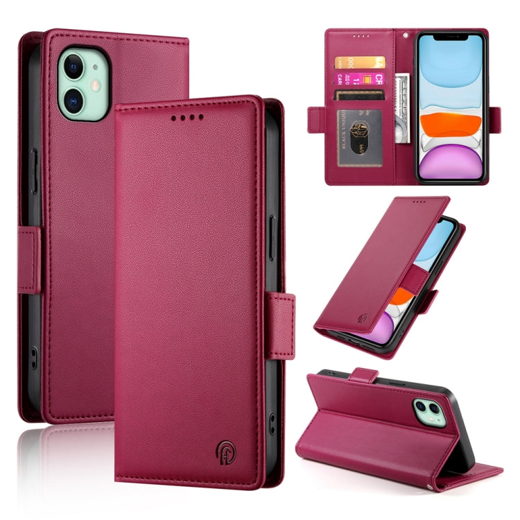 Side Buckle Magnetic Frosted Leather Phone Case