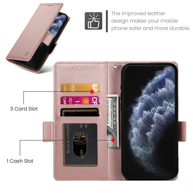Side Buckle Magnetic Frosted Leather Phone Case